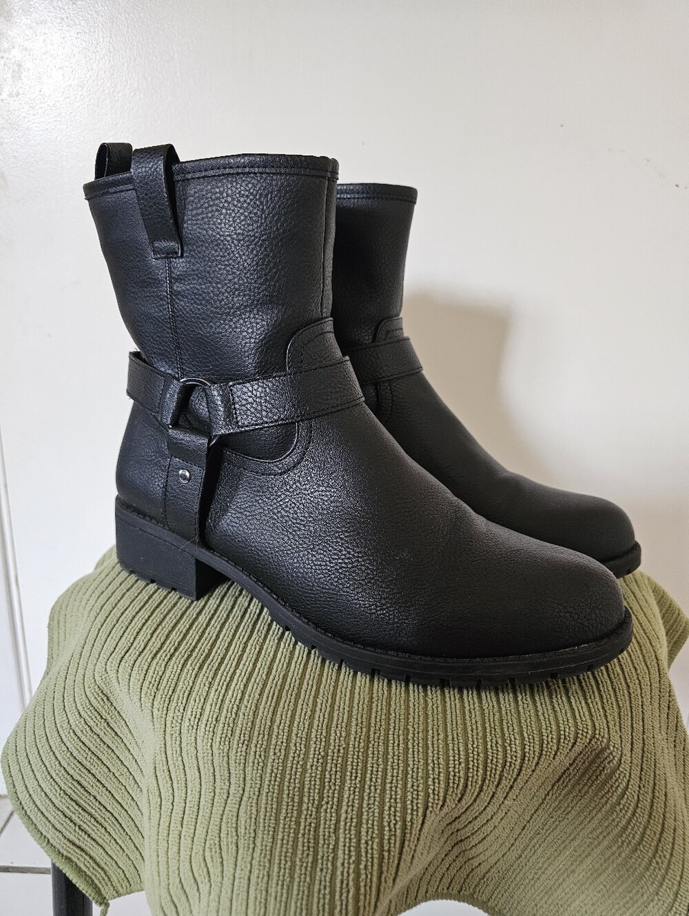 MOTO BOOTS - Faux Leather - Picture 2 of 11